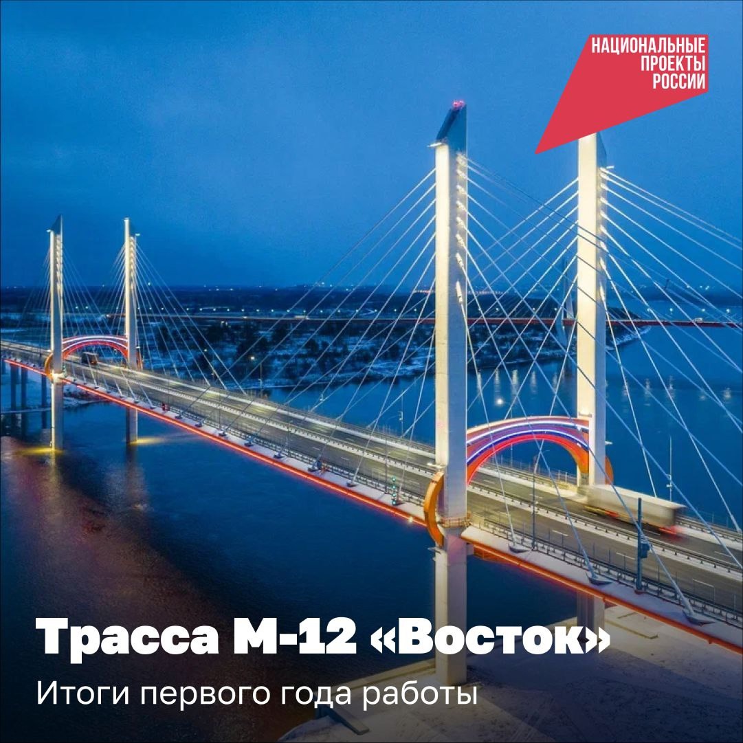 От Москвы до Казани с ветерком! Год назад на этом участке автомагистрали М-12 «Восток» запустили движение автомобилей.