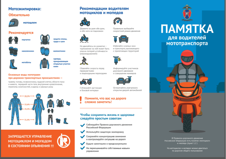 Памятка для водителей мототранспорта. Памятка для водителей мототранспорта.